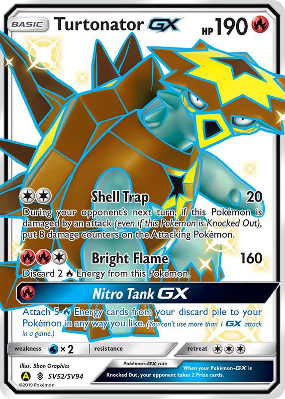 Karta Pokemon Turtonator GX - Hidden Fates: Shiny Vault SV52/SV94