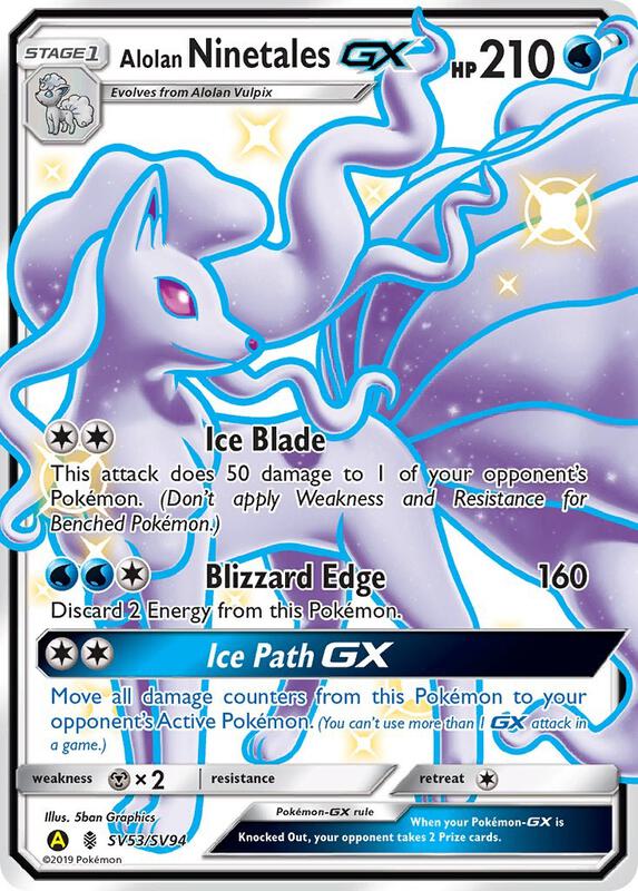 Karta Pokemon Alolan Ninetales GX - Hidden Fates: Shiny Vault SV53/SV94