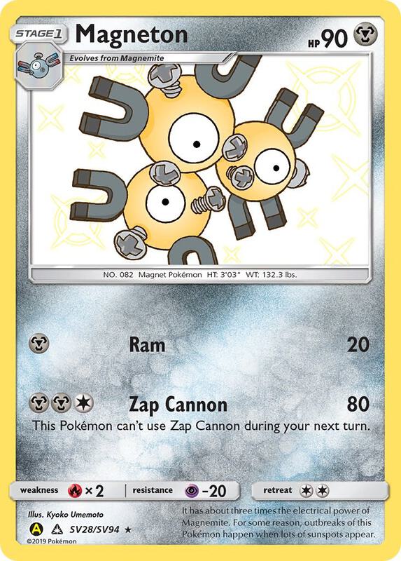 Karta Pokemon Magneton - Hidden Fates: Shiny Vault SV28/SV94