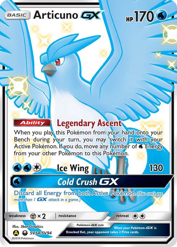 Karta Pokemon Articuno GX - Hidden Fates: Shiny Vault SV54/SV94