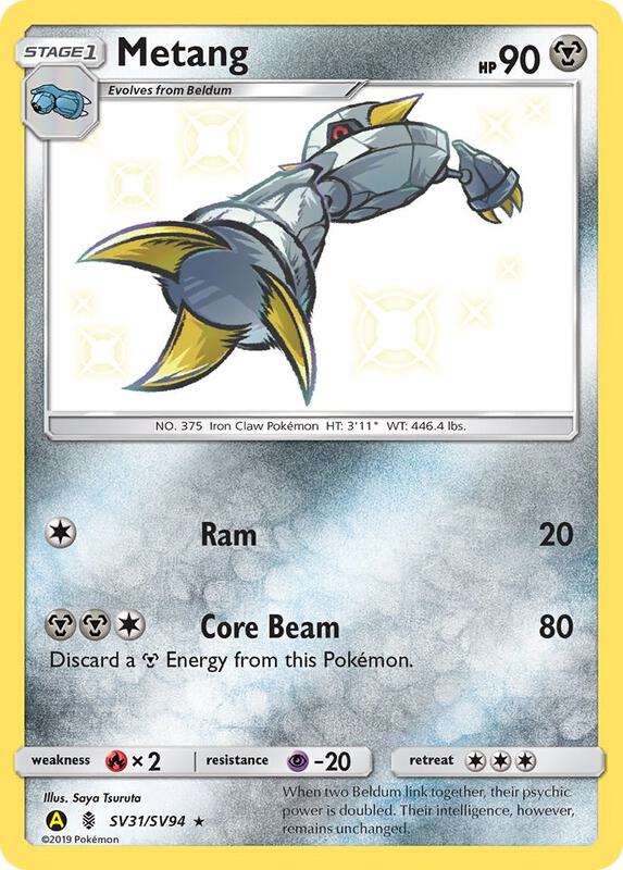 Karta Pokemon Metang - Hidden Fates: Shiny Vault SV31/SV94