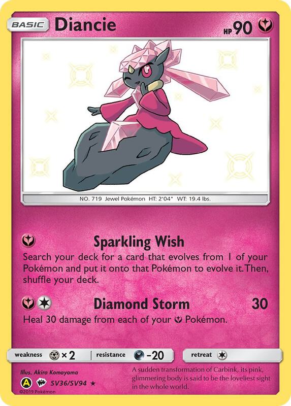 Karta Pokemon Diancie - Hidden Fates: Shiny Vault SV36/SV94