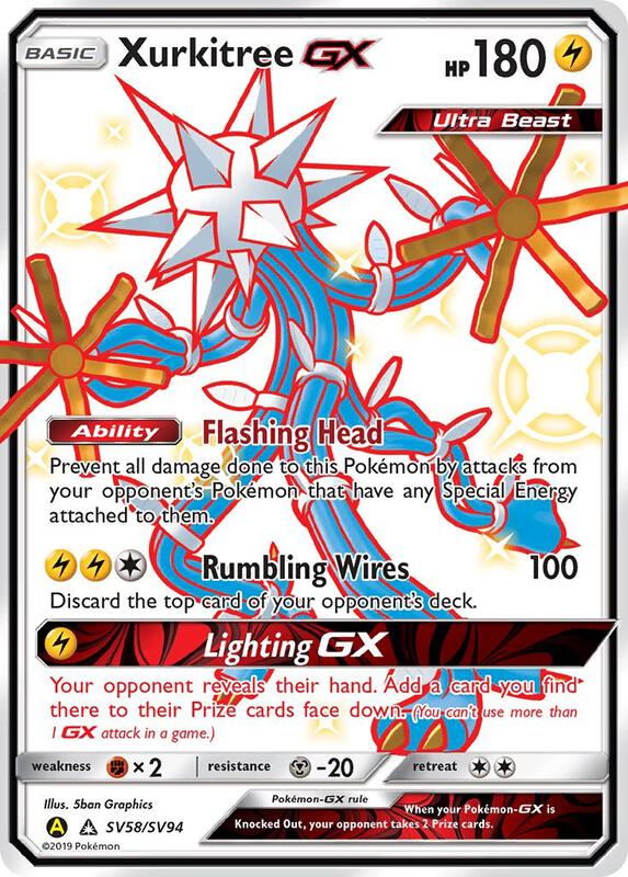 Karta Pokemon Xurkitree GX - Hidden Fates: Shiny Vault SV58/SV94