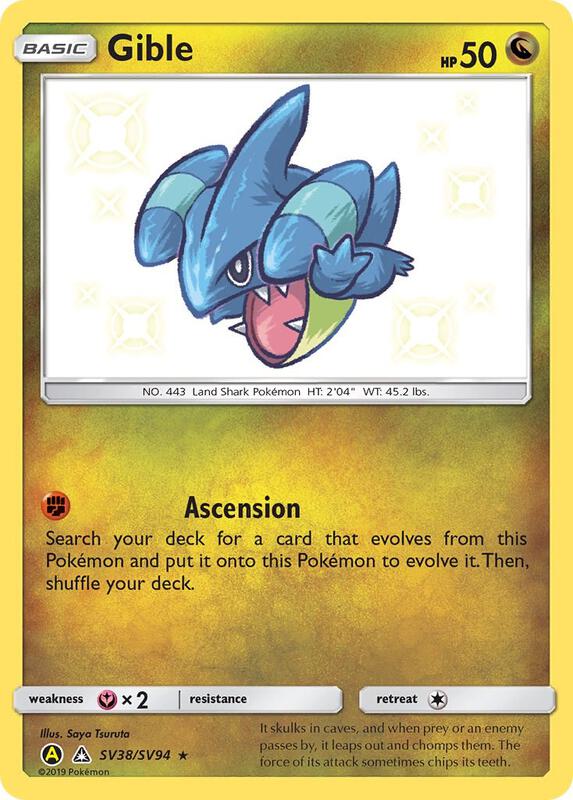 Karta Pokemon Gible - Hidden Fates: Shiny Vault SV38/SV94