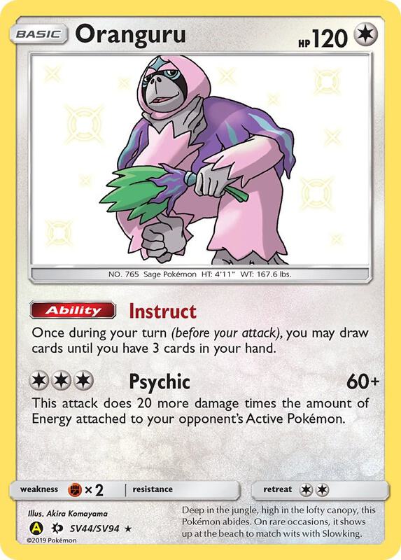 Karta Pokemon Oranguru - Hidden Fates: Shiny Vault SV44/SV94