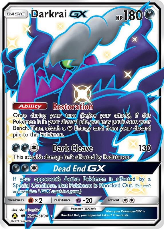 Karta Pokemon Darkrai GX - Hidden Fates: Shiny Vault SV70/SV94
