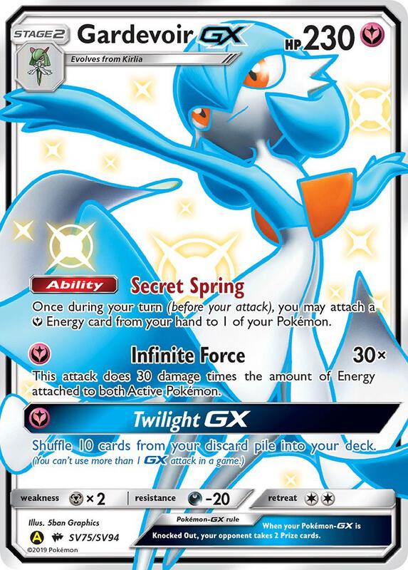 Karta Pokemon Gardevoir GX - Hidden Fates: Shiny Vault SV75/SV94