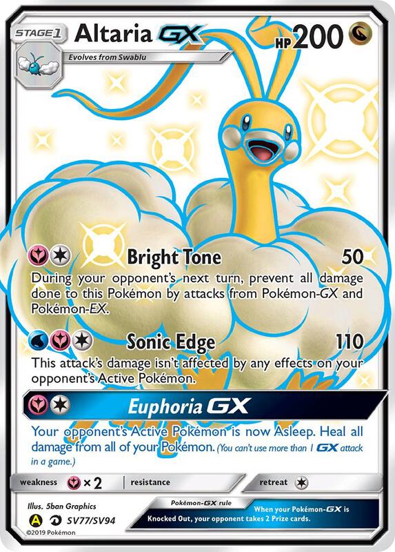 Karta Pokemon Altaria GX - Hidden Fates: Shiny Vault SV77/SV94