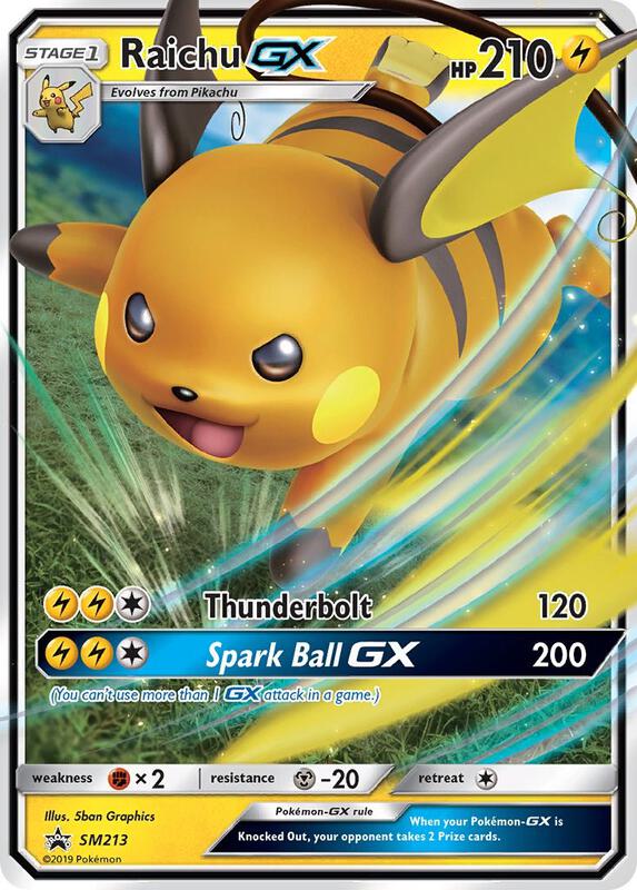 Karta Pokemon Raichu GX - SM213 - SM Promos SM213