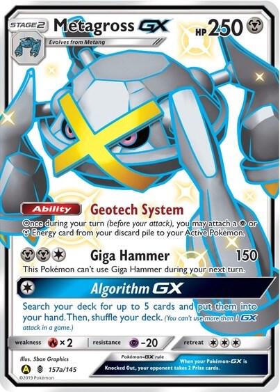 Karta Pokemon Metagross GX - 157a/145 - Alternate Art Promos 157a/145