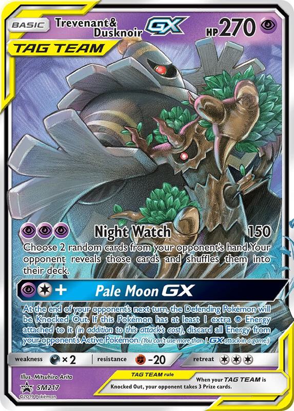 Karta Pokemon Trevenant & Dusknoir GX - SM217 - SM Promos SM217