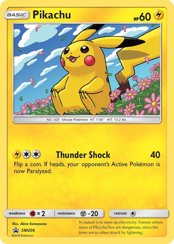 Karta Pokemon Pikachu - SM206 - SM Promos SM206
