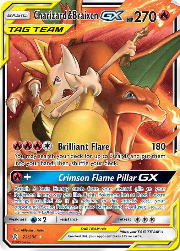 Charizard & Braixen-GX 22/236 - Cosmic Eclipse