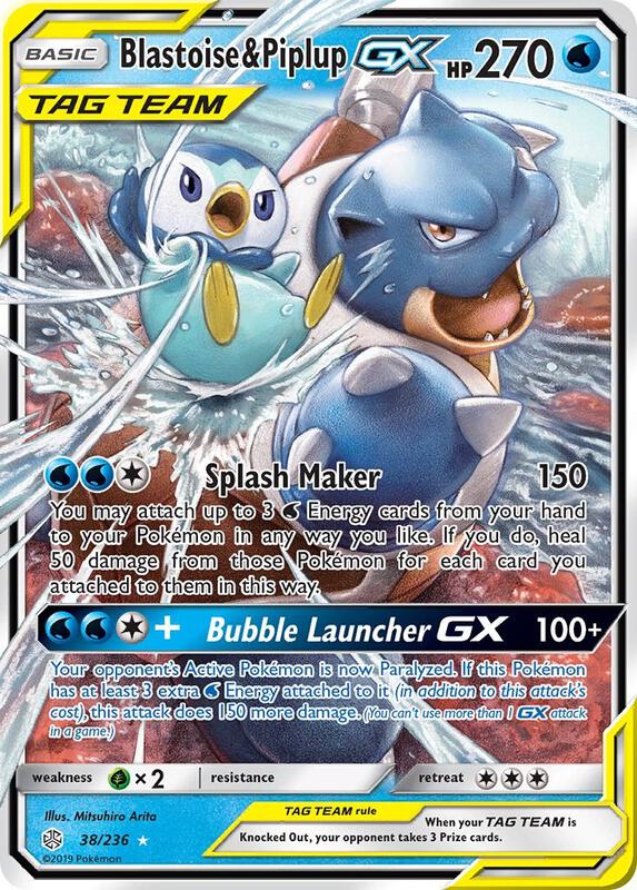 Blastoise & Piplup-GX 38/236 - Cosmic Eclipse
