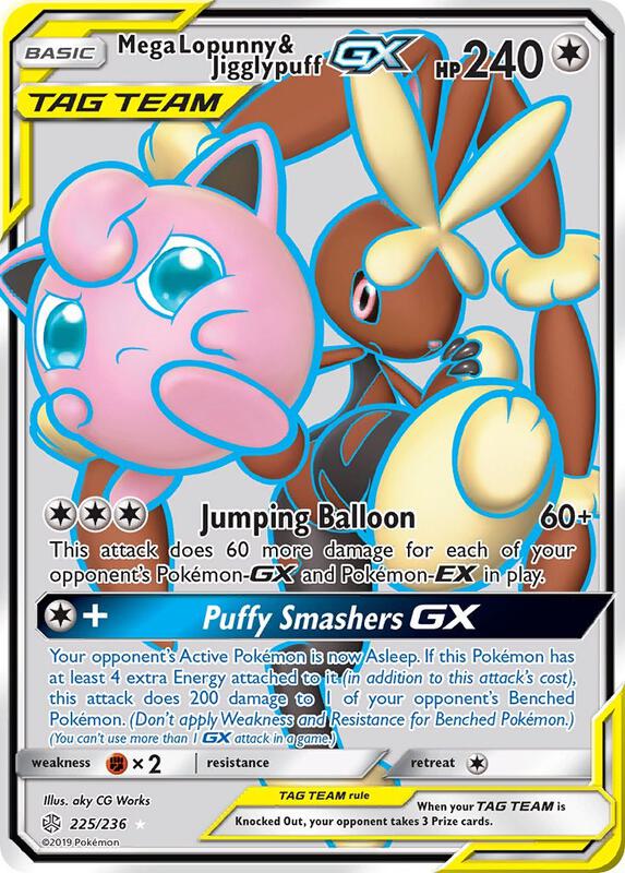 Mega Lopunny & Jigglypuff-GX 225/236 - Cosmic Eclipse