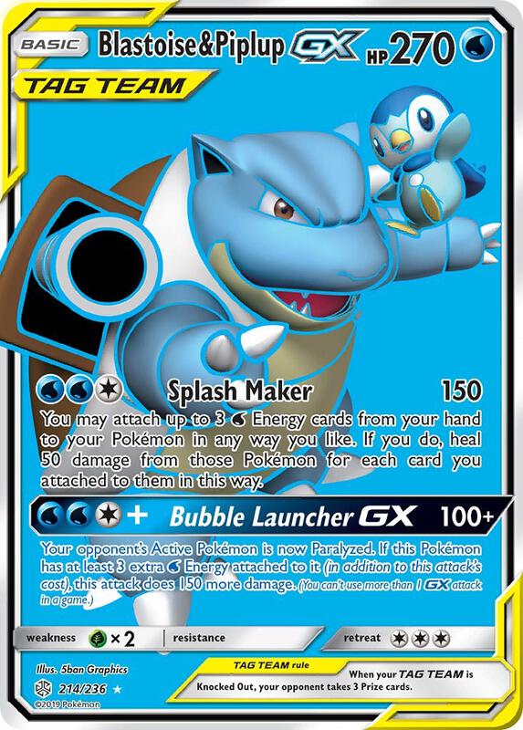 Blastoise & Piplup-GX 214/236 - Cosmic Eclipse