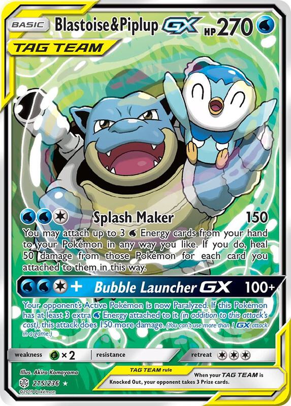 Blastoise & Piplup-GX 215/236 - Cosmic Eclipse