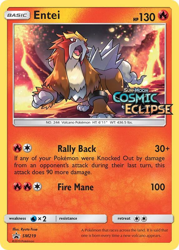 Karta Pokemon Entei - SM219 (Prerelease) - SM Promos SM219