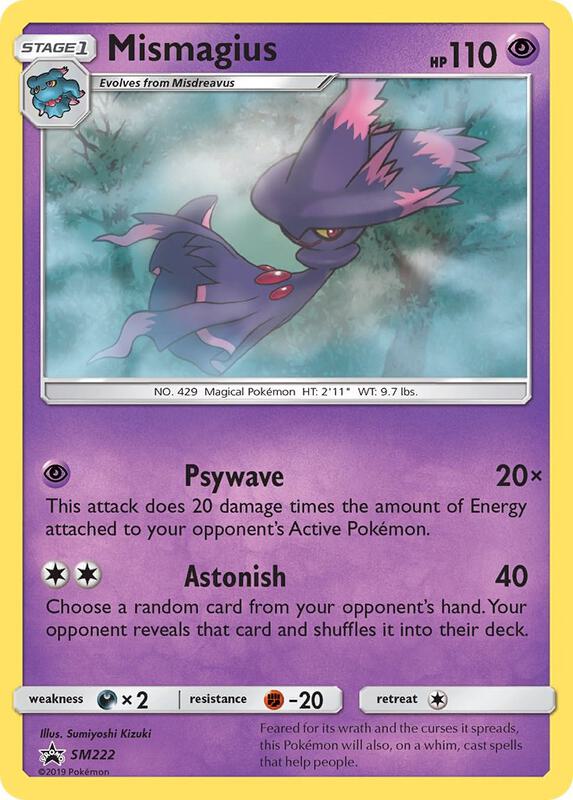 Karta Pokemon Mismagius - SM222 - SM Promos SM222