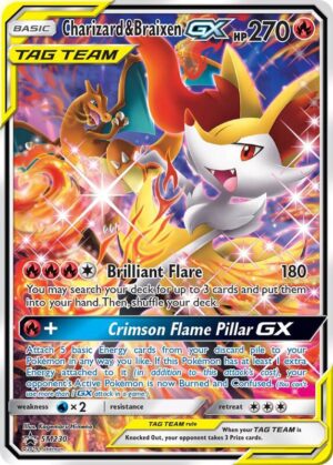 Karta Pokemon Charizard & Braixen GX - SM230 - SM Promos SM230