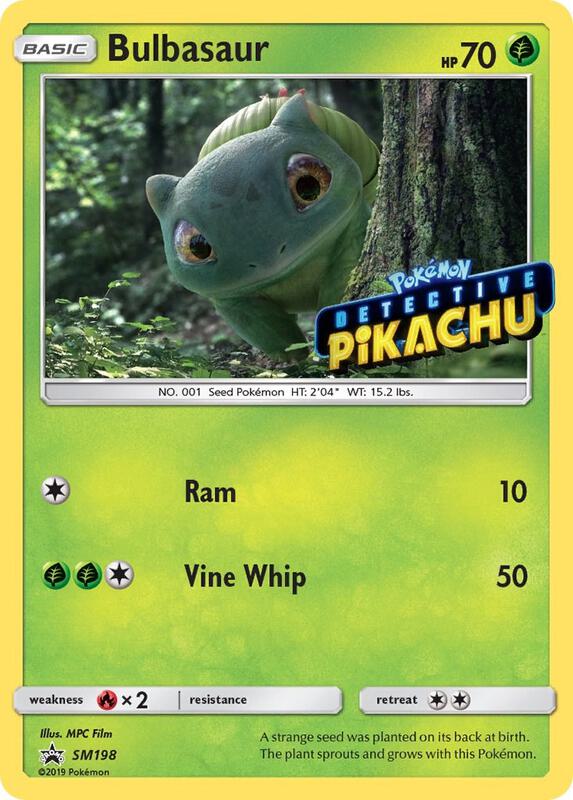 Karta Pokemon Bulbasaur - SM198 (Detective Pikachu Stamped) - SM Promos SM198