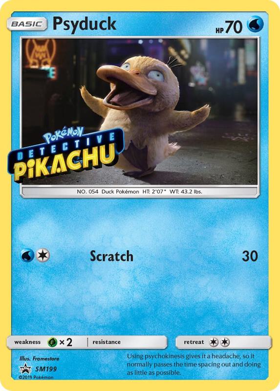 Karta Pokemon Psyduck - SM199 (Detective Pikachu Stamped) - SM Promos SM199