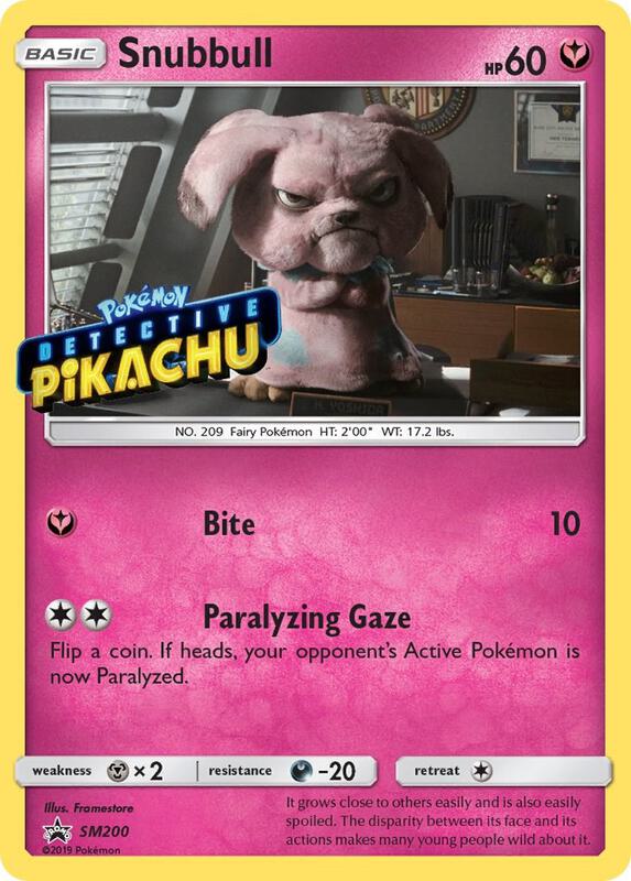 Karta Pokemon Snubbull - SM200 (Detective Pikachu Stamped) - SM Promos SM200