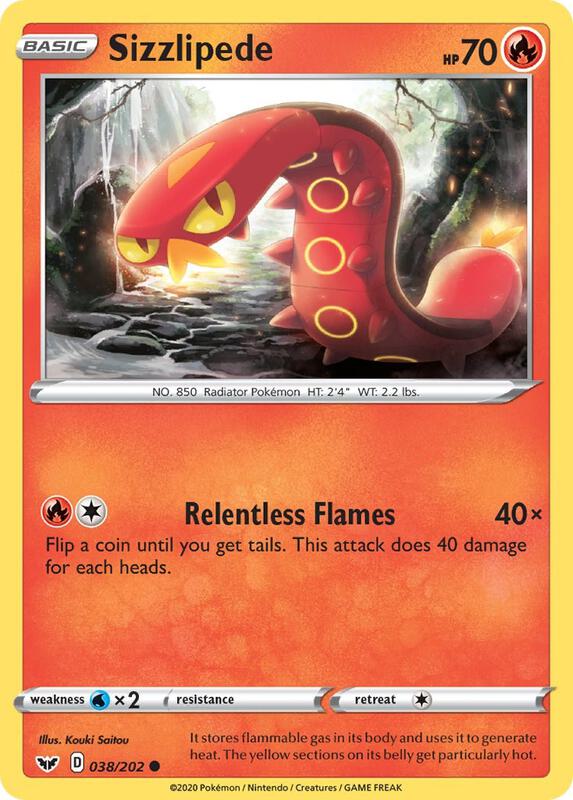 Sizzlipede 038/202 - Sword & Shield