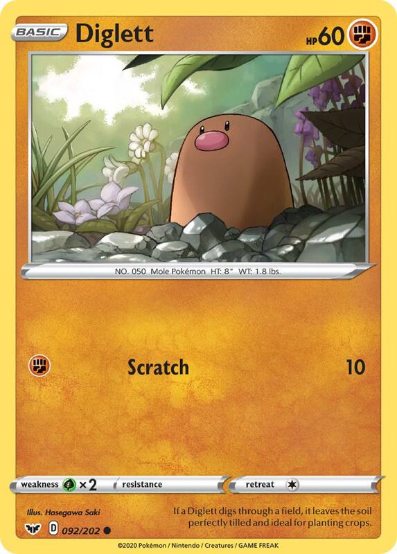 Diglett 092/202 - Sword & Shield