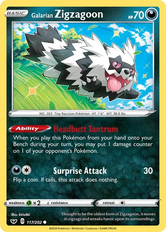 Galarian Zigzagoon 117/202 - Sword & Shield