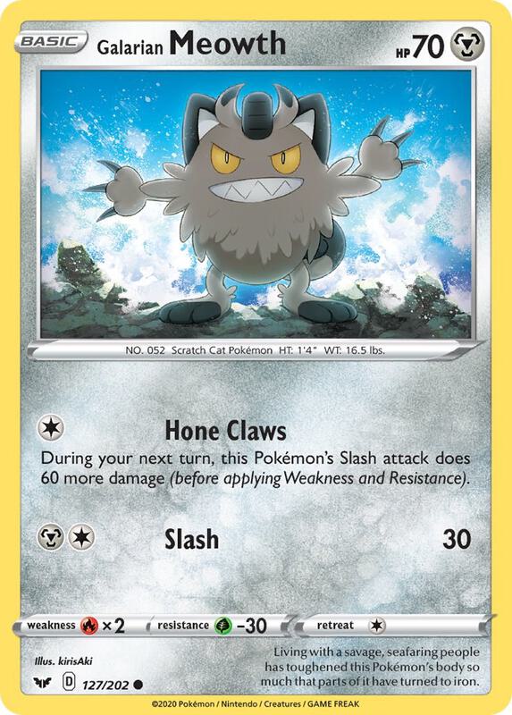 Galarian Meowth 127/202 - Sword & Shield