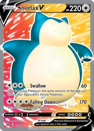 Snorlax V 197/202 - Sword & Shield
