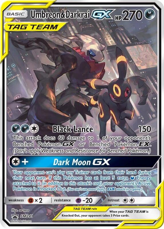 Karta Pokemon Umbreon & Darkrai GX - SM241 - Jumbo Cards SM241