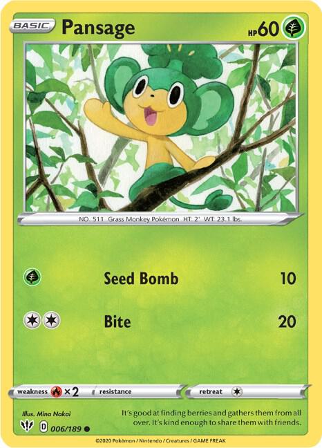 Pansage 006/189 - Darkness Ablaze