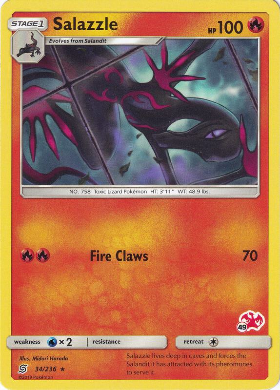 Karta Pokemon Salazzle 34/236 (#49 Charizard Stamped) - Battle Academy