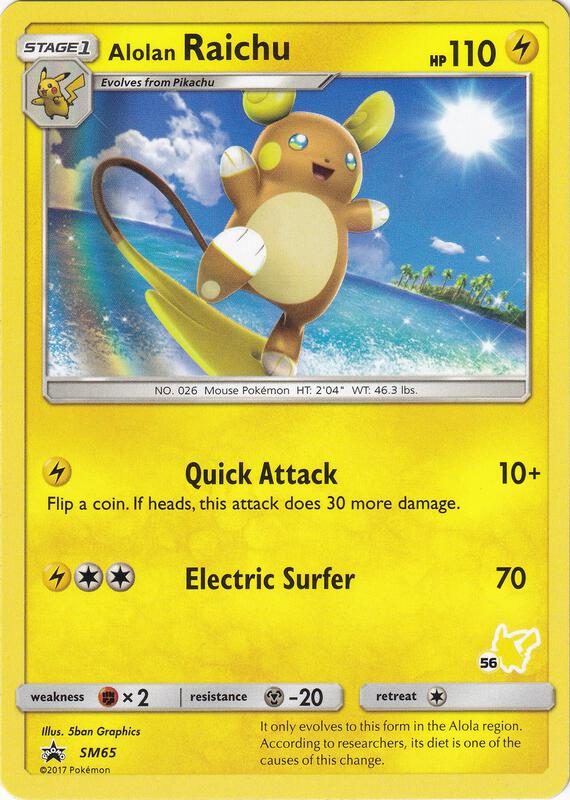 Karta Pokemon Alolan Raichu - SM65 (#56 Pikachu Stamped) - Battle Academy SM65