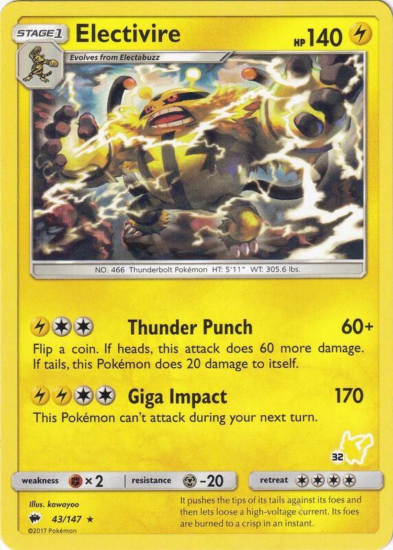 Karta Pokemon Electivire- 43/147 (#32 Pikachu Stamped) - Battle Academy 43/147