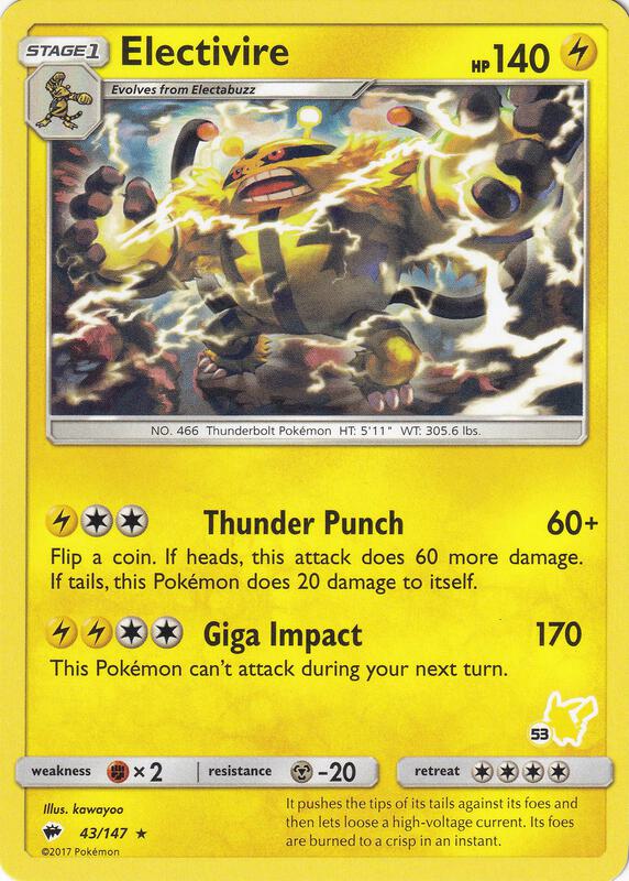 Karta Pokemon Electivire 43/147 (#53 Pikachu Stamped) - Battle Academy