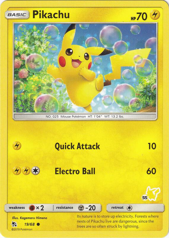 Karta Pokemon Pikachu 19/068 - 19/68 (#55 Pikachu Stamped) - Battle Academy