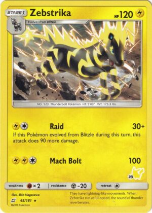 Karta Pokemon Zebstrika 45/181 (#23 Pikachu Stamped) - Battle Academy