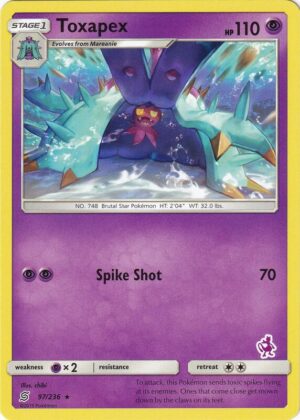 Karta Pokemon Toxapex 97/236 (Mewtwo Stamped) - Battle Academy