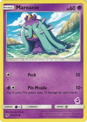 Karta Pokemon Mareanie 105/214 (Mewtwo Stamped) - Battle Academy