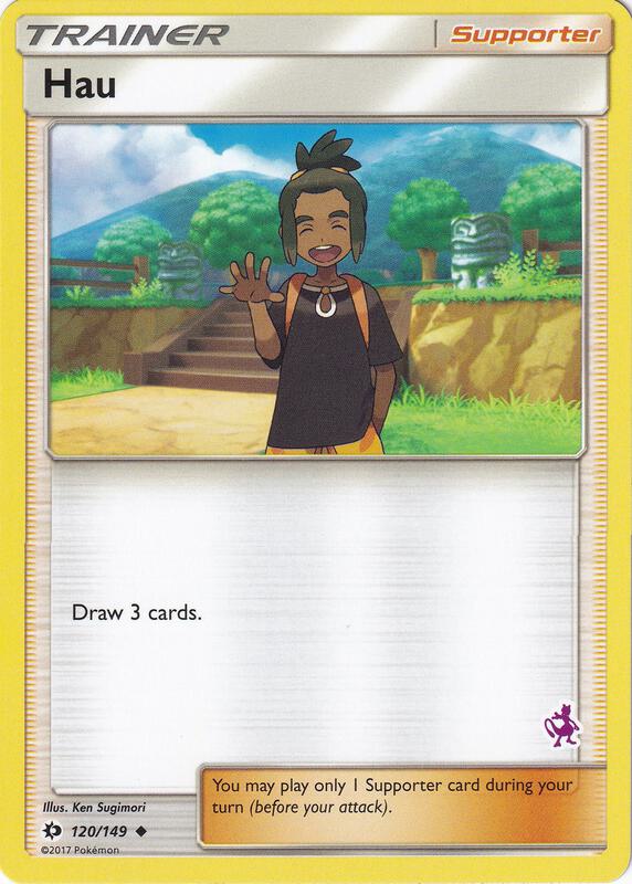 Karta Pokemon Hau 120/149 (Mewtwo Stamped) - Battle Academy