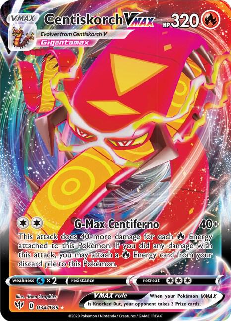 Centiskorch VMAX 034/189 - Darkness Ablaze