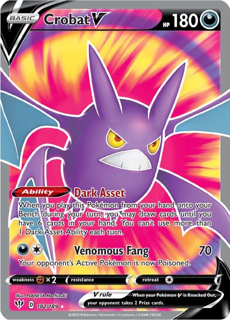 Crobat V 182/189 - Darkness Ablaze