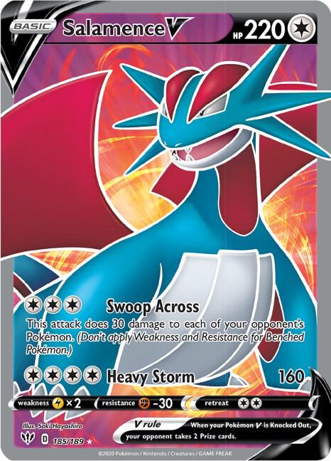 Salamence V 185/189 - Darkness Ablaze