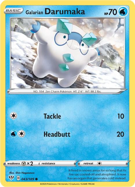 Galarian Darumaka 043/189 - Darkness Ablaze