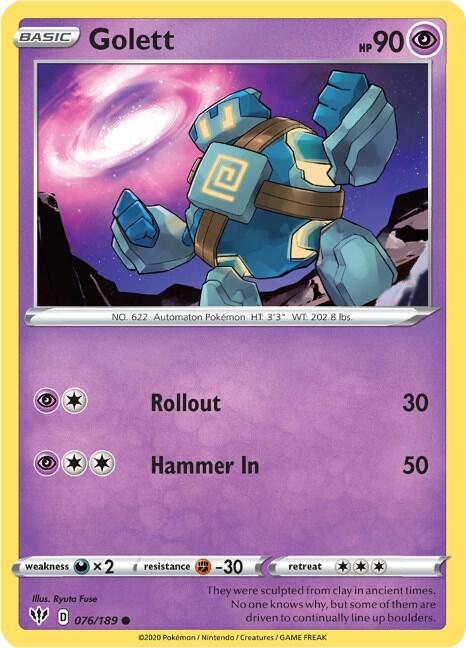 Golett 076/189 - Darkness Ablaze