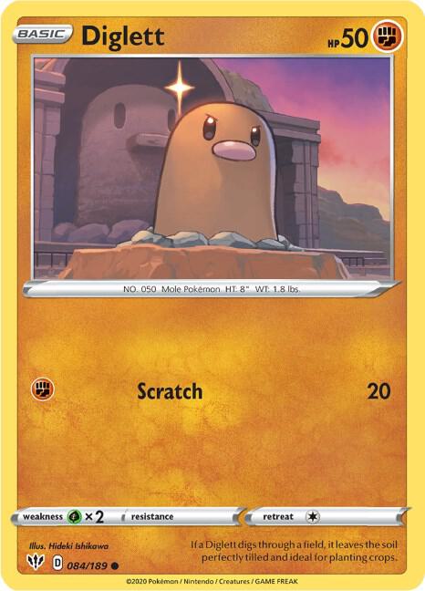 Diglett 084/189 - Darkness Ablaze