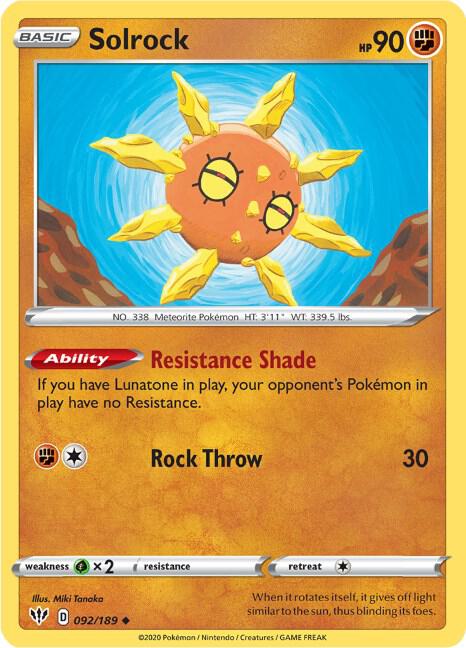 Solrock 092/189 - Darkness Ablaze